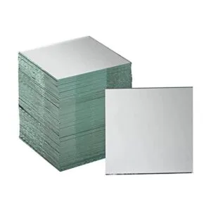 Paquete de 50 azulejos de espejo cuadrado espejos de