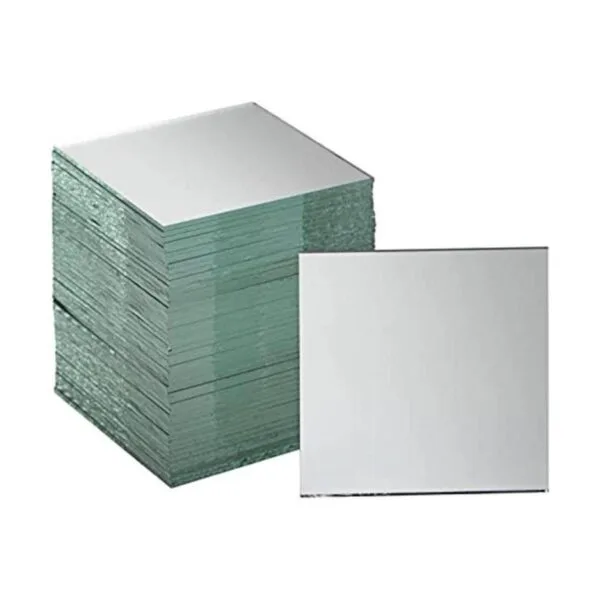 Paquete de 50 azulejos de espejo cuadrado espejos de