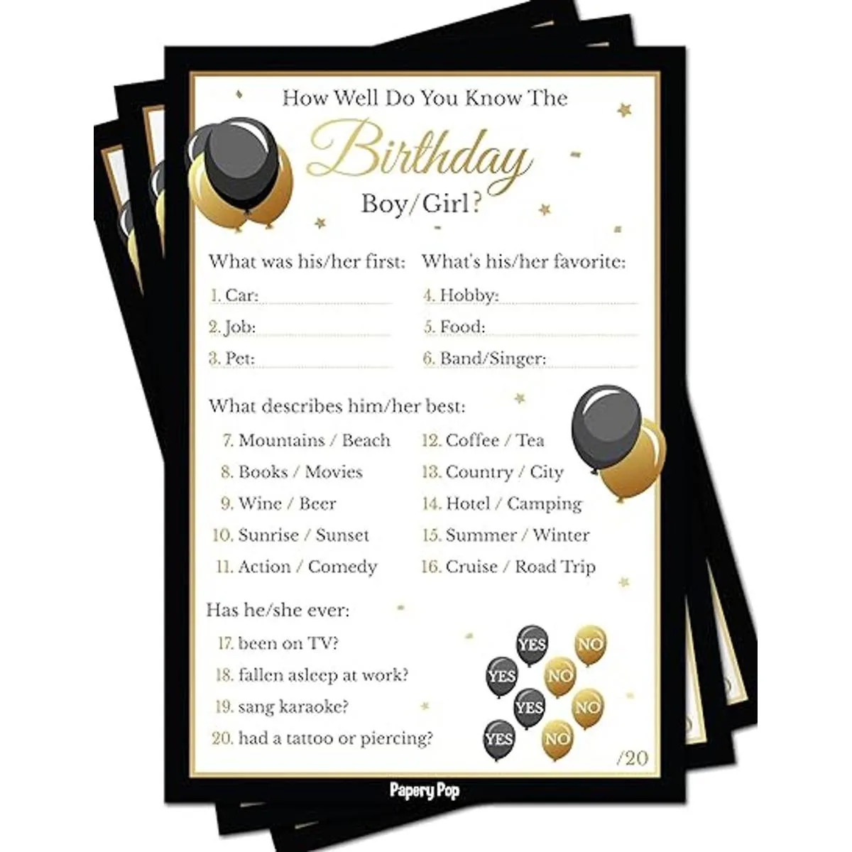 Juegos de cumpleaños How Well Do You Know The Birthday_1