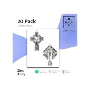 Dijes de cruz celta 20 piezas 10 de cada uno colgantes_2