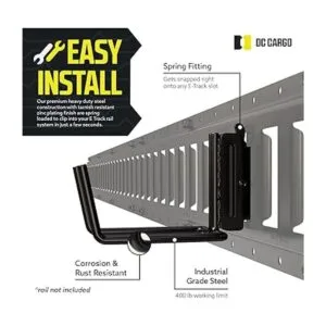 DC Cargo Mall Paquete de 2 gancho para palaherramientas