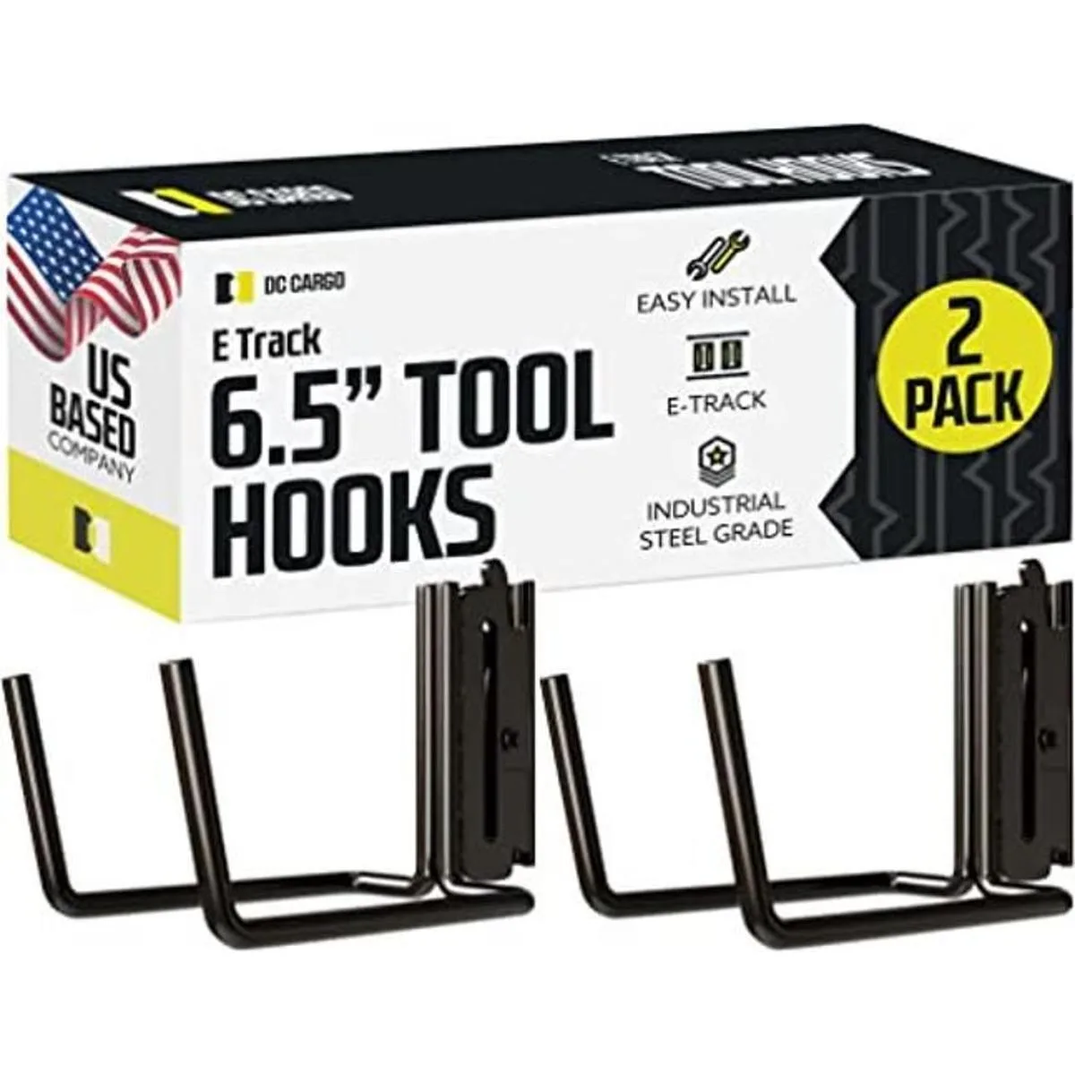 DC Cargo Mall Paquete de 2 gancho para palaherramientas