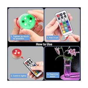 LUXJET 10 mini luces LED sumergibles con control remoto_2