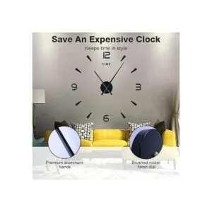 EMOON 2 pares de manecillas de reloj 3D reloj de pared