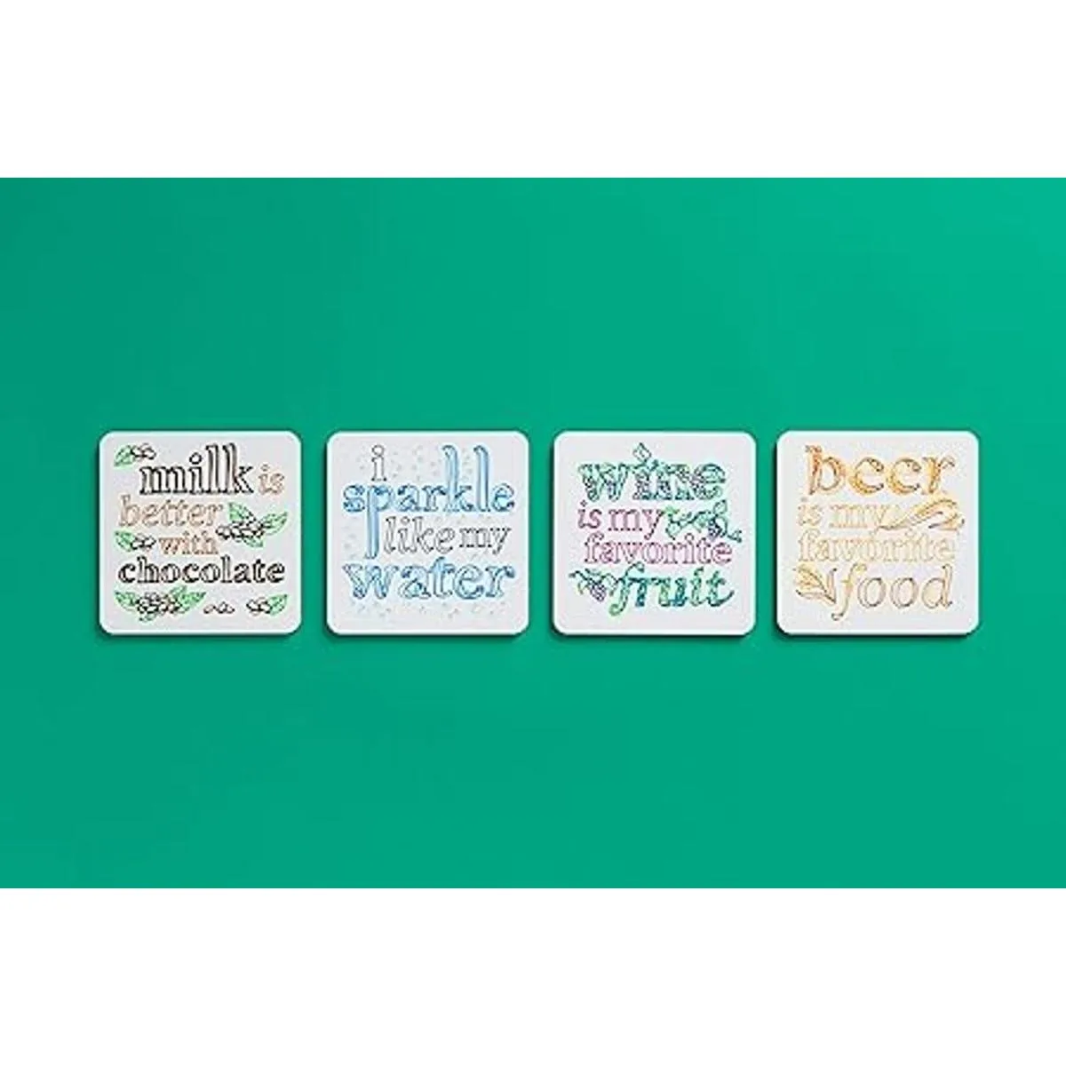 Cricut Posavasos en blanco con respaldo de corcho tinta