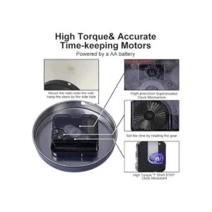 EMOON 2 pares de manecillas de reloj 3D reloj de pared