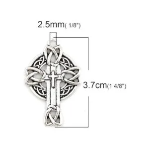 Dijes de cruz celta 20 piezas 10 de cada uno colgantes_3