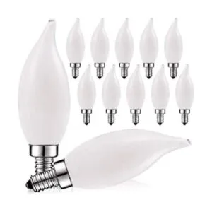 Luxrite Bombillas LED esmeriladas de 4 W regulables 2700