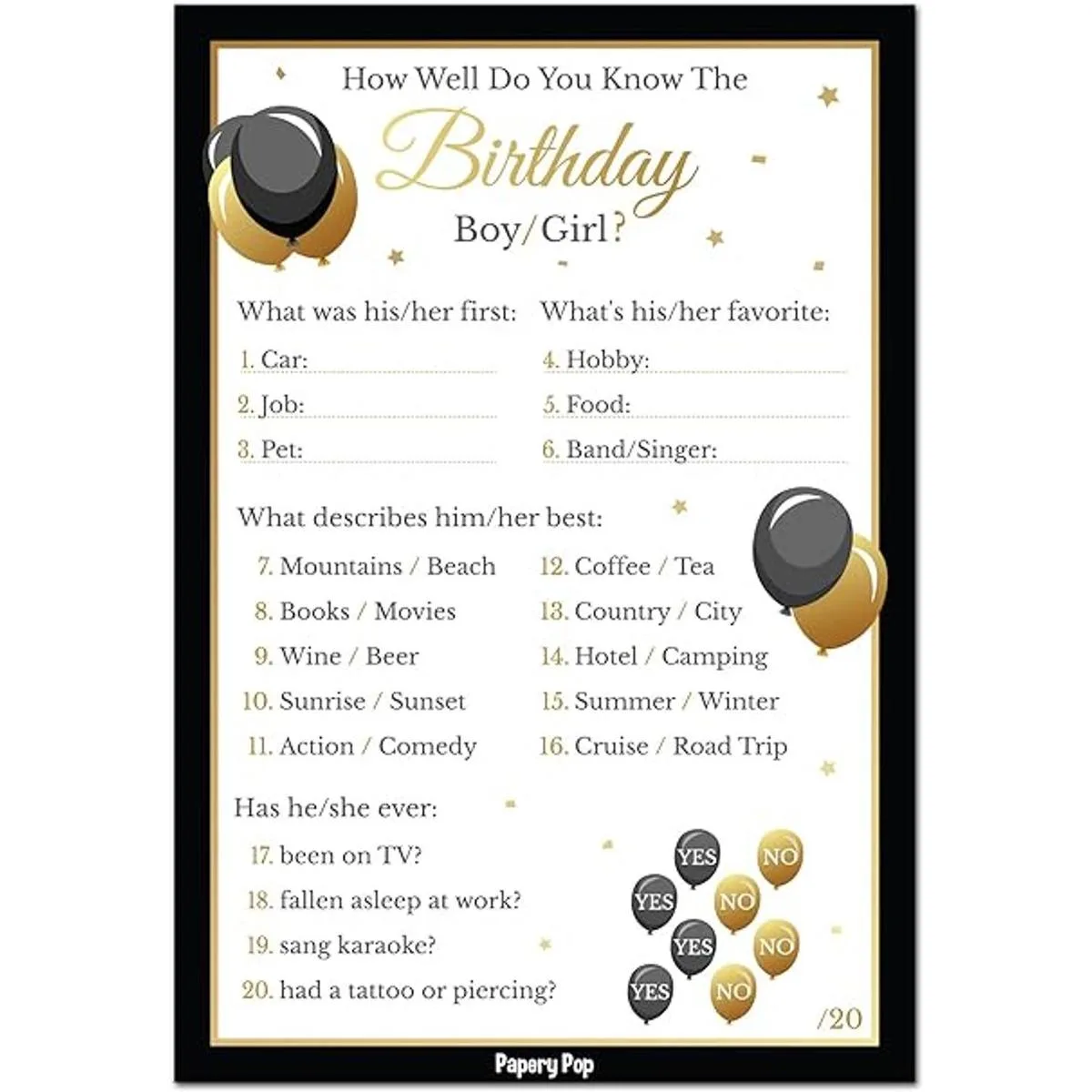 Juegos de cumpleaños How Well Do You Know The Birthday_4