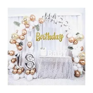 Juego de 50 globos para fiestas confeti dorado globos de_5