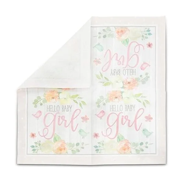 Servilletas de papel Hello Baby Girl para baby shower_4