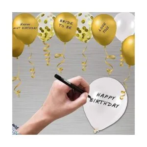 Juego de 50 globos para fiestas confeti dorado globos de_4