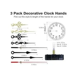 EMOON Mecanismo de movimiento de reloj con 3 manecillas de_3