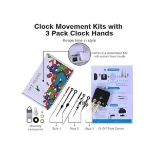 EMOON Mecanismo de movimiento de reloj con 3 manecillas de_2
