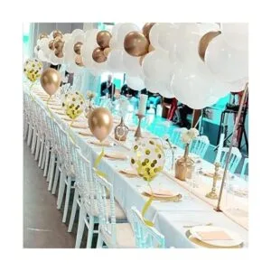 Juego de 50 globos para fiestas confeti dorado globos de_6