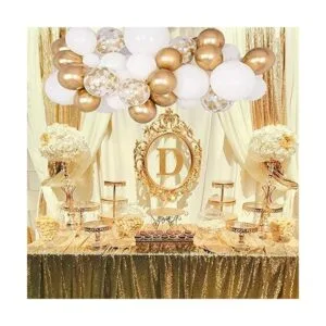 Juego de 50 globos para fiestas confeti dorado globos de_3