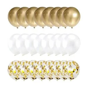 Juego de 50 globos para fiestas confeti dorado globos de_1