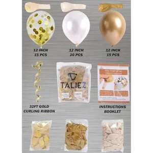 Juego de 50 globos para fiestas confeti dorado globos de_2