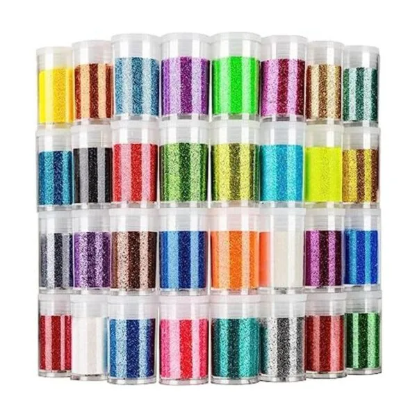 LEOBRO Brillantina fina para resina juego de 32 colores_1