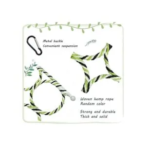 Columpio de cuerda de cáñamo para pájaros escalera de