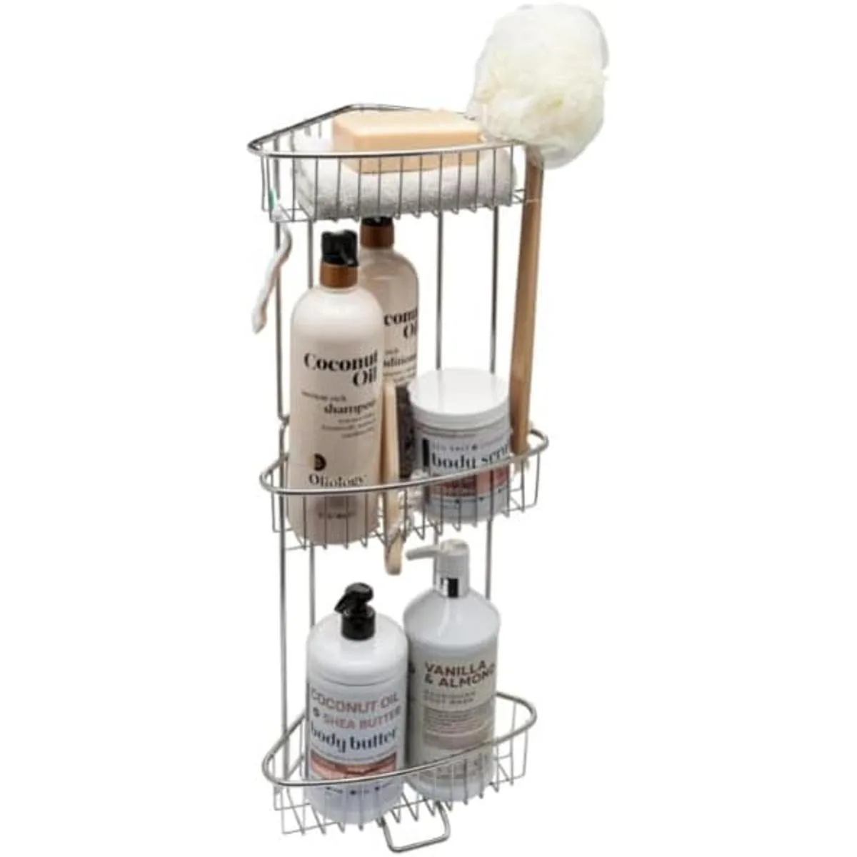 ToiletTree Products Carrito de ducha de acero inoxidable a