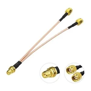 Bingfu RPSMA Adaptador de antena WiFi macho a doble RPSMA_1