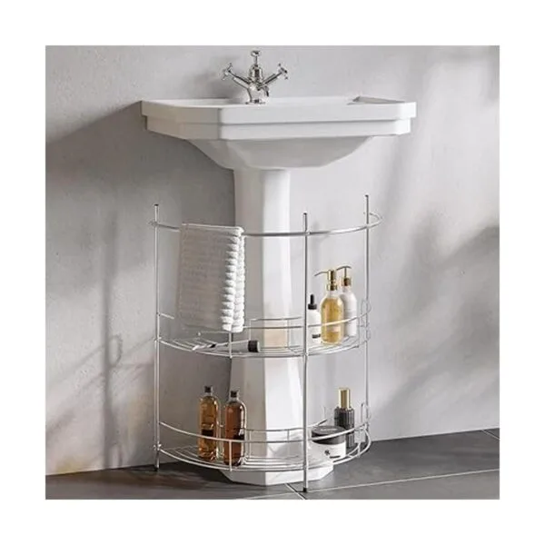 Lavish Home Organizador de fregadero con pedestal