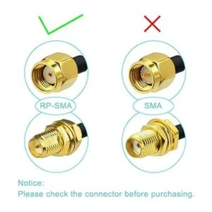 Bingfu RPSMA Adaptador de antena WiFi macho a doble RPSMA_2