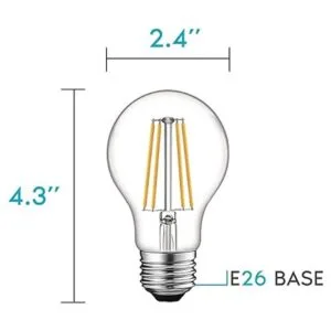 Luxrite Vintage A19 bombillas LED equivalentes a 60 W