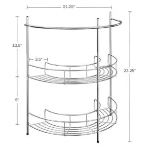 Lavish Home Organizador de fregadero con pedestal