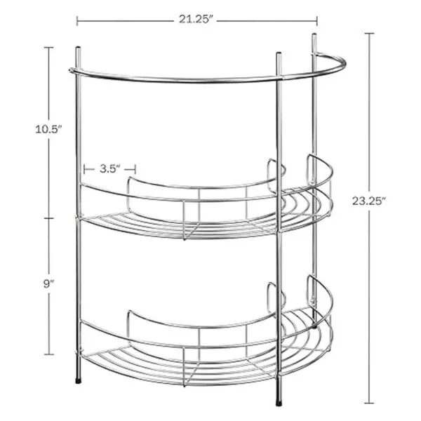 Lavish Home Organizador de fregadero con pedestal