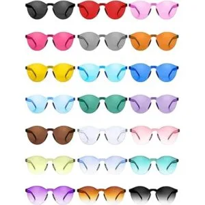 Gejoy 21 gafas de sol redondas sin montura de una sola_6
