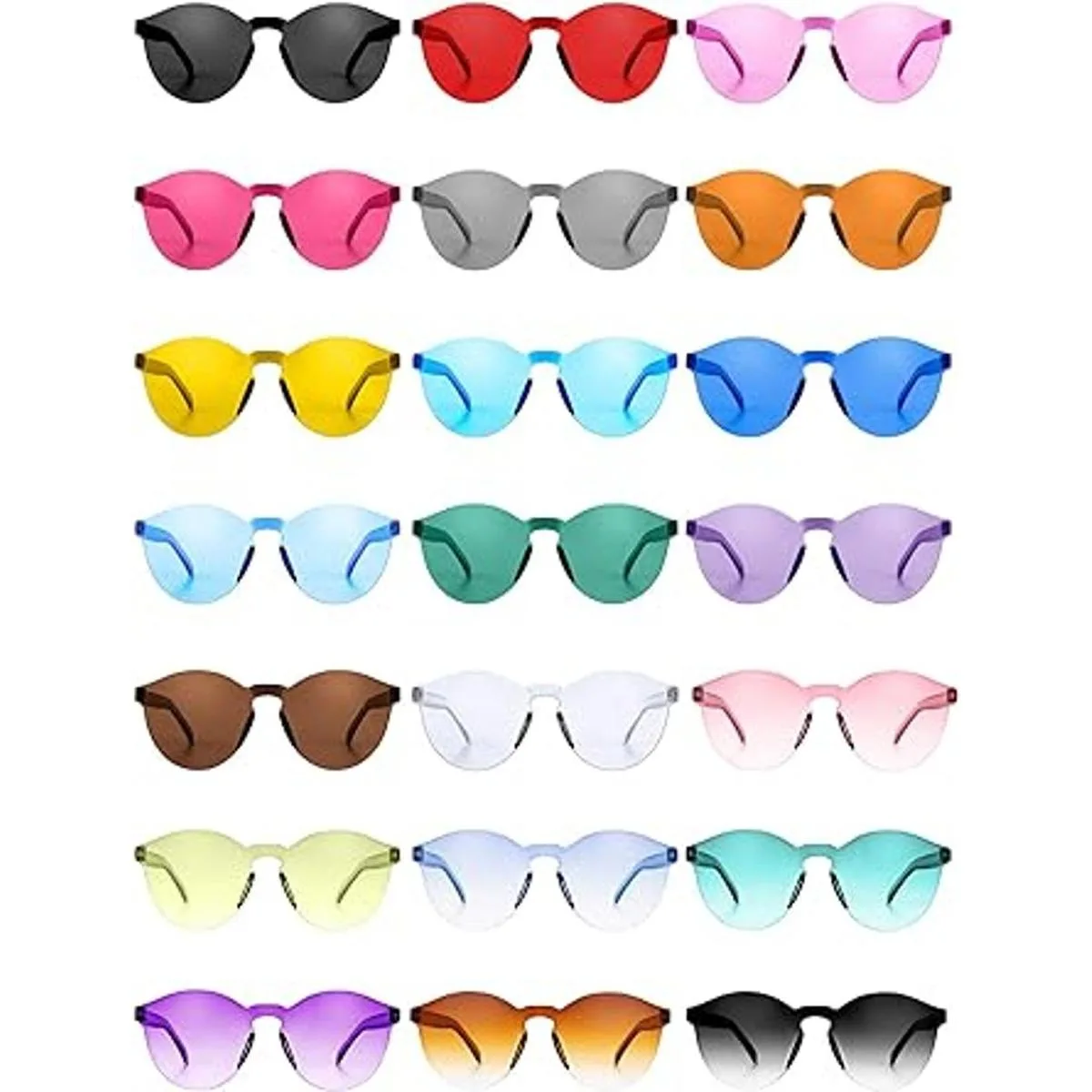 Gejoy 21 gafas de sol redondas sin montura de una sola_6