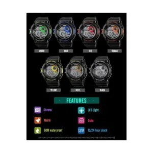 Relojes digitales multifuncionales militares para hombre_5