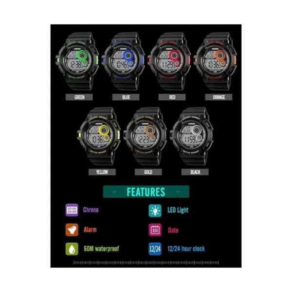 Relojes digitales multifuncionales militares para hombre_5