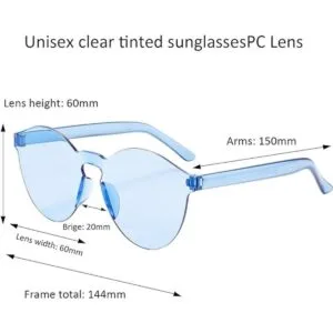 Gejoy 21 gafas de sol redondas sin montura de una sola_2