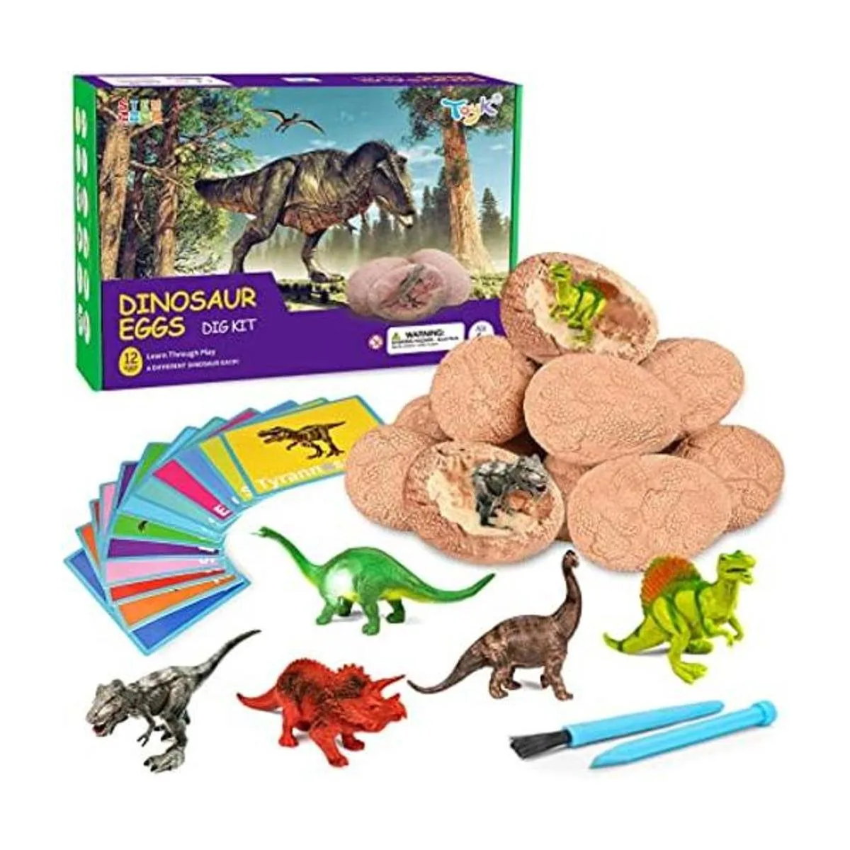 Huevos fósiles de dinosaurio para excavar abre 12 huevos_1