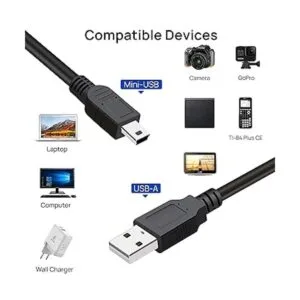 SAITECH IT Paquete de 10 cables USB 2.0 A a Mini de 5_3