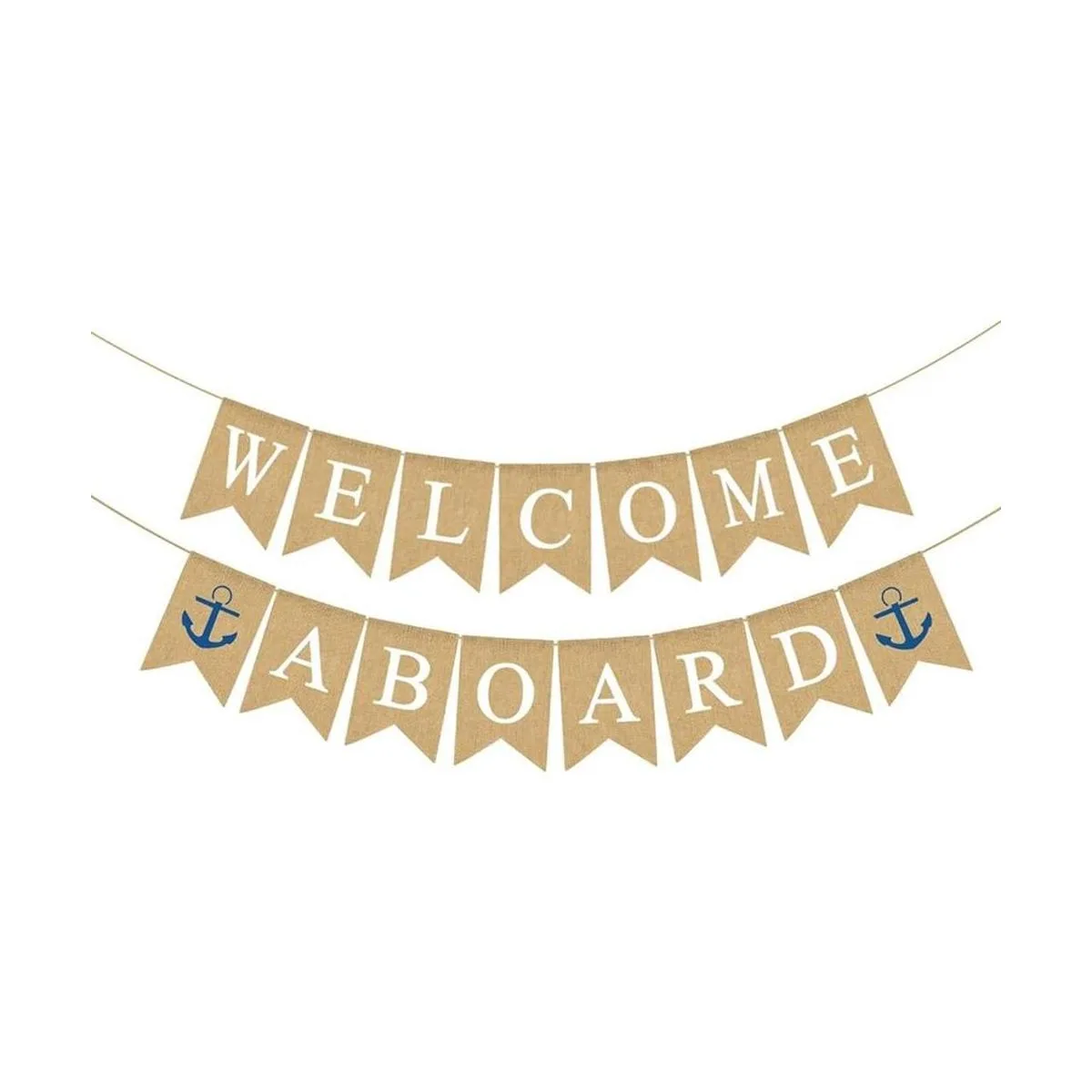Rainlemon Bandera de yute de bienvenida a bordo de bandera_1
