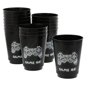 Tazas de fiesta de videojuegos para cumpleaños de niños