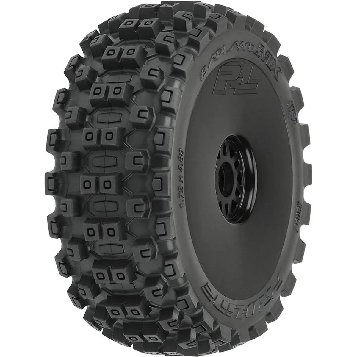 Proline Racing Badlands MX M2 Ruedas negras montadas_1