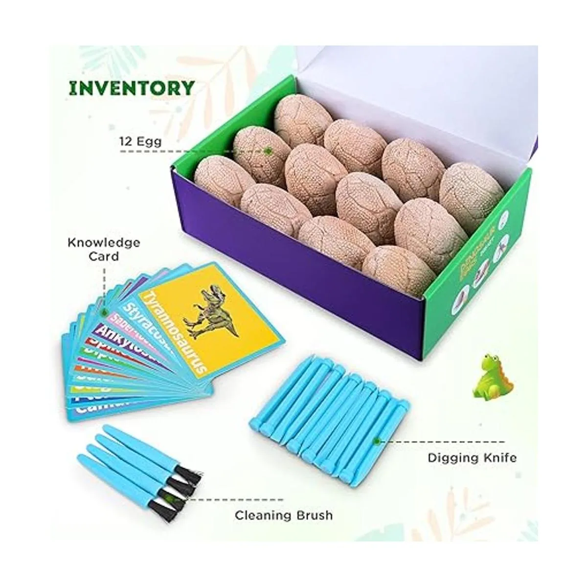 Huevos fósiles de dinosaurio para excavar abre 12 huevos_2