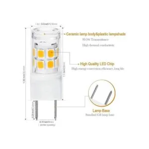 Bombilla de 2 W G8 blanca cálida reemplaza BPXN20 Xenon_2