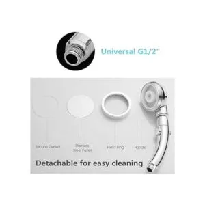 Cabezal de ducha desmontable con manguera de 59 pulgadas