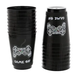 Tazas de fiesta de videojuegos para cumpleaños de niños