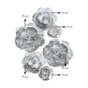 Flores grandes de papel crepé para decoración de pared_2