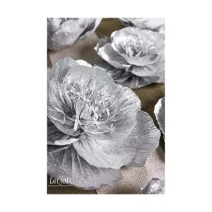 Flores grandes de papel crepé para decoración de pared_5