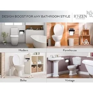 RTZEN Soporte de papel higiénico de hierro forjado con