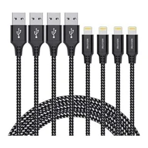 IWAVION Cable de carga para iPhone paquete de 4 cables_1