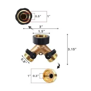 Divisor de manguera de grifo de jardín resistente con